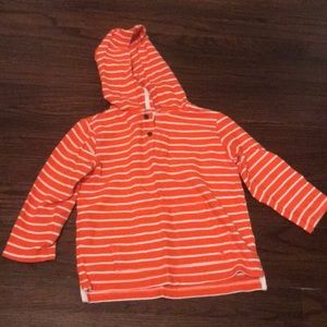 Orange and white stripped Janie and Jack hoodie